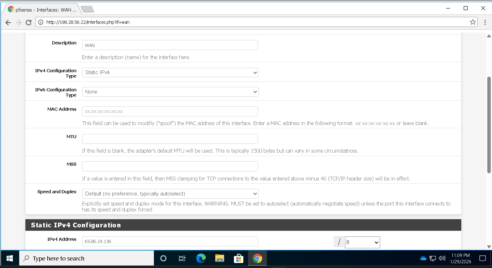 กำหนดค่า WAN (ต่อ)